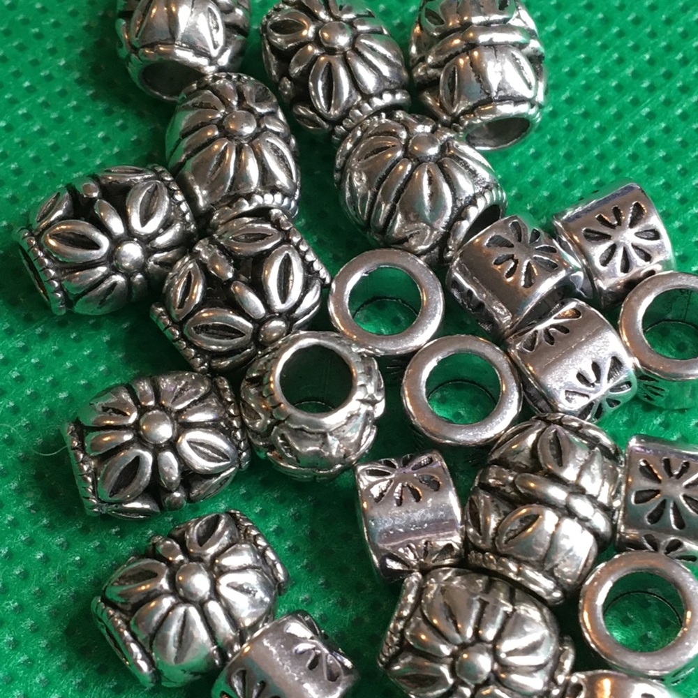 Silver spacer beads